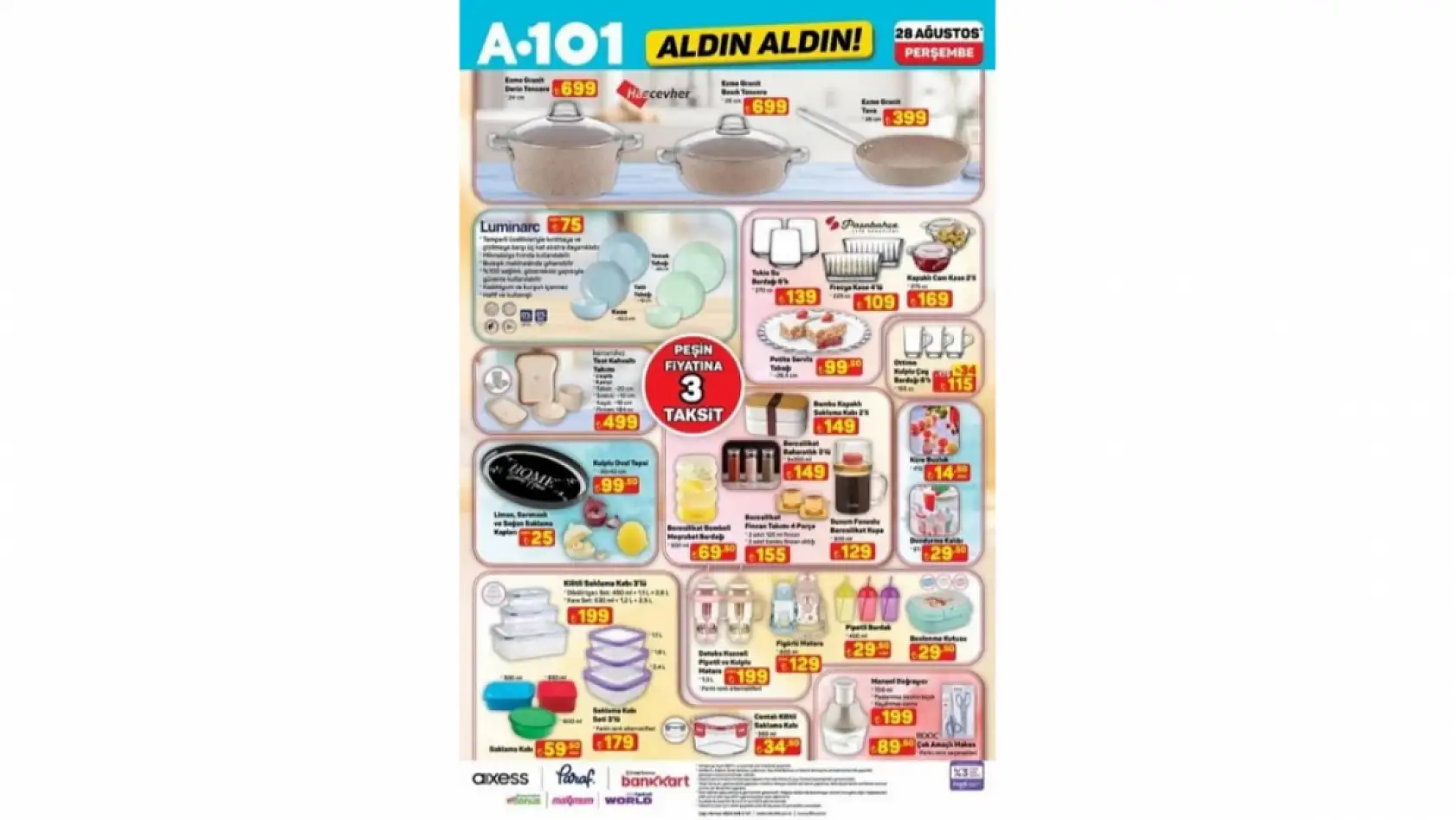 A101 AKTÜEL BUGÜN SATIŞTA:  28 Ağustos A101 aktüel ürünler neler? İndirimli ürünler raflarda yerini aldı işte detaylar...