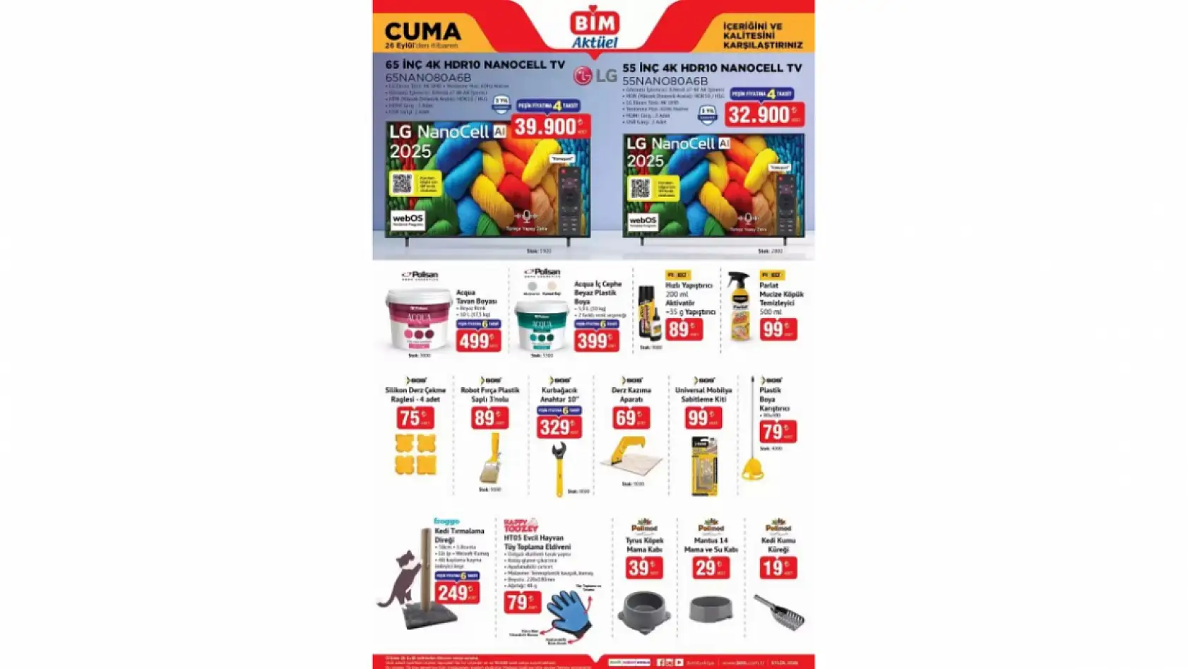BİM 26 Eylül Cuma kataloğu: BİM aktüel kataloğundaki ürünler ve fiyat listesi…