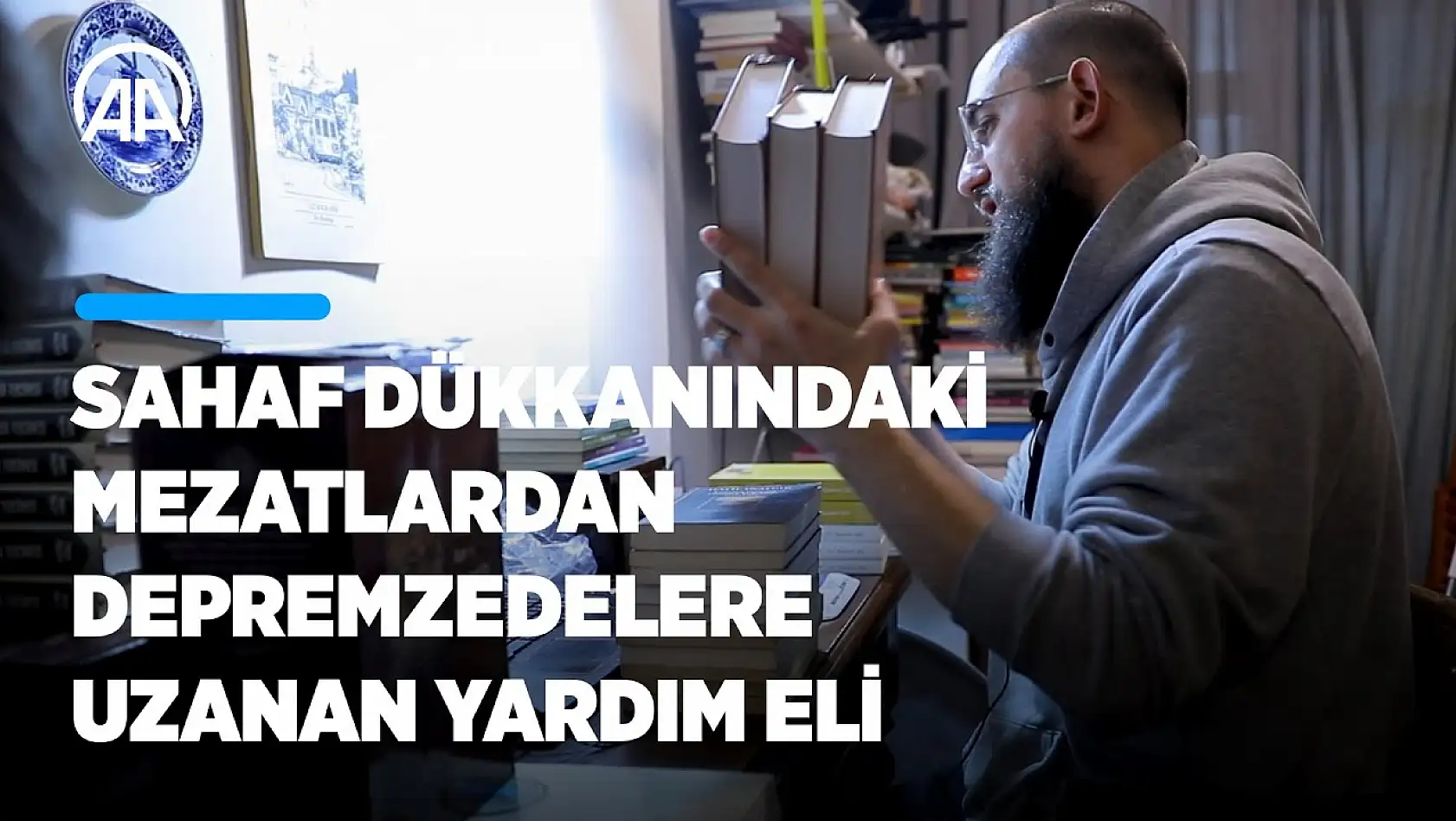 Sahaf dükkanındaki mezatlardan depremzedelere uzanan yardım eli