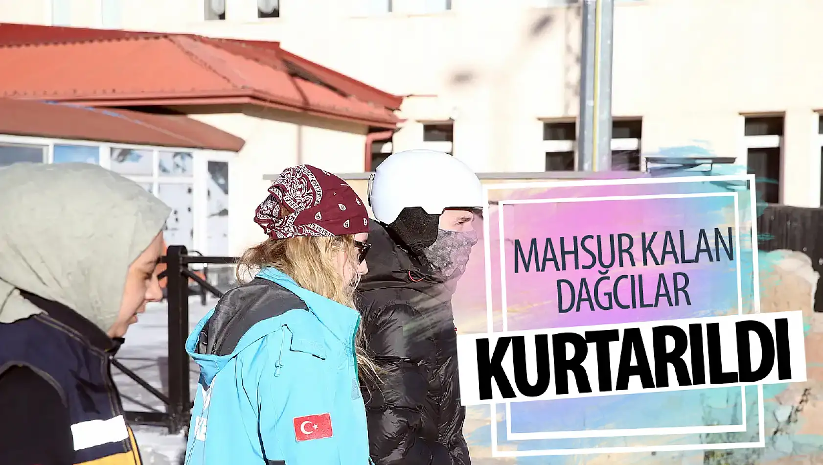 Dağda mahsur kalan dağcı kurtarıldı