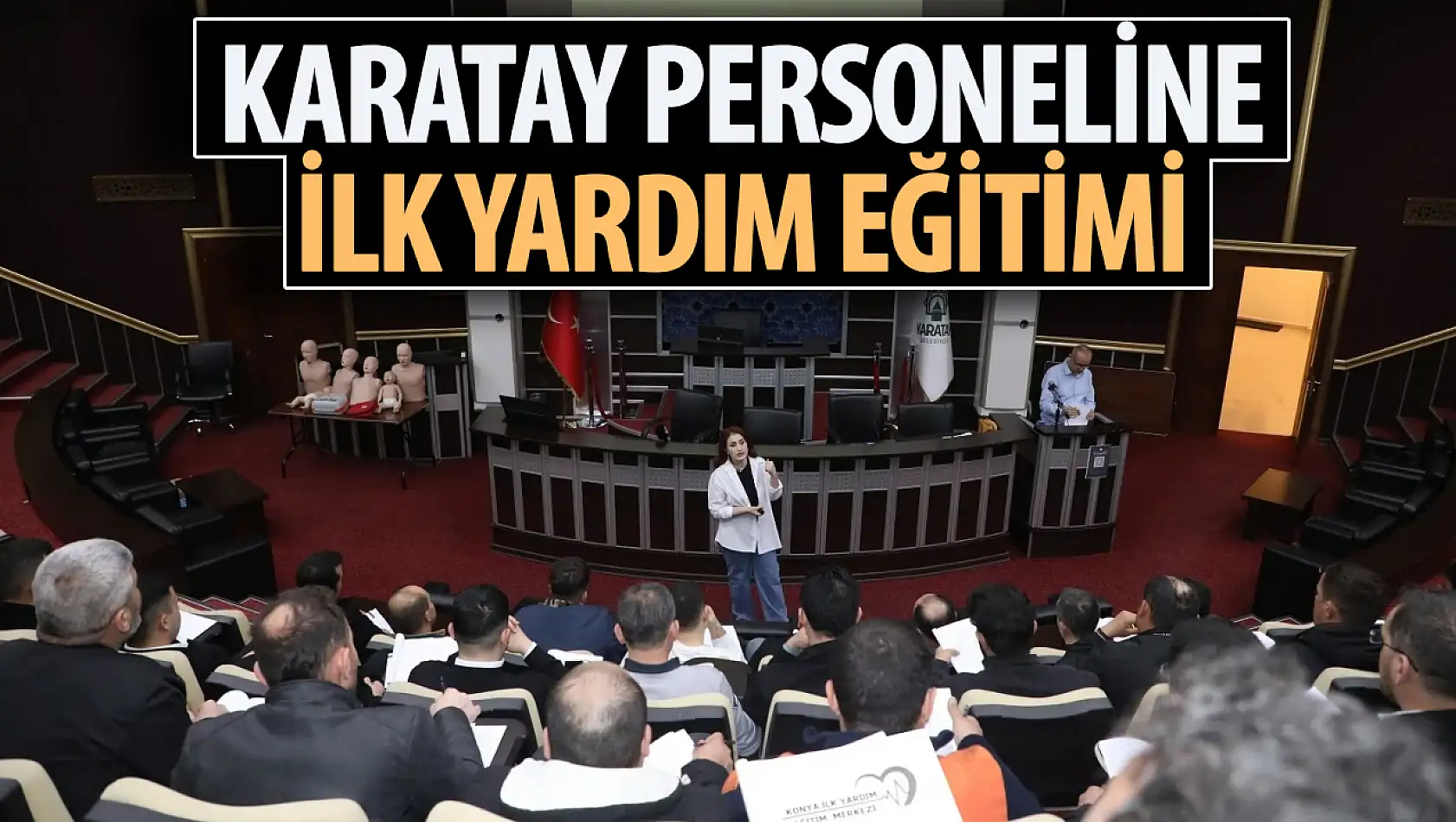 Karatay belediyesi personeline ilk yardım eğitimi