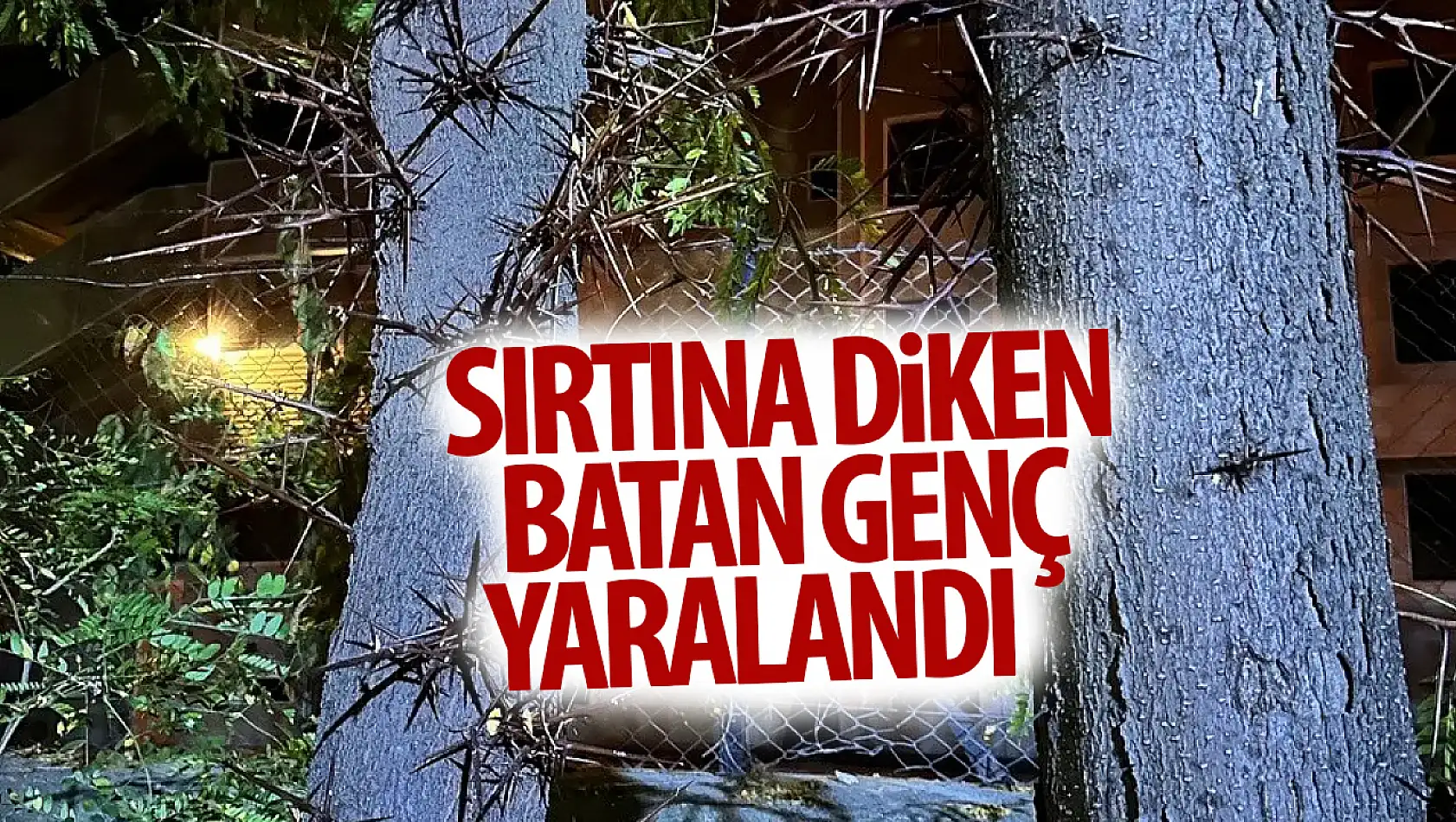 Konya'da sırtına diken batan genç yaralandı