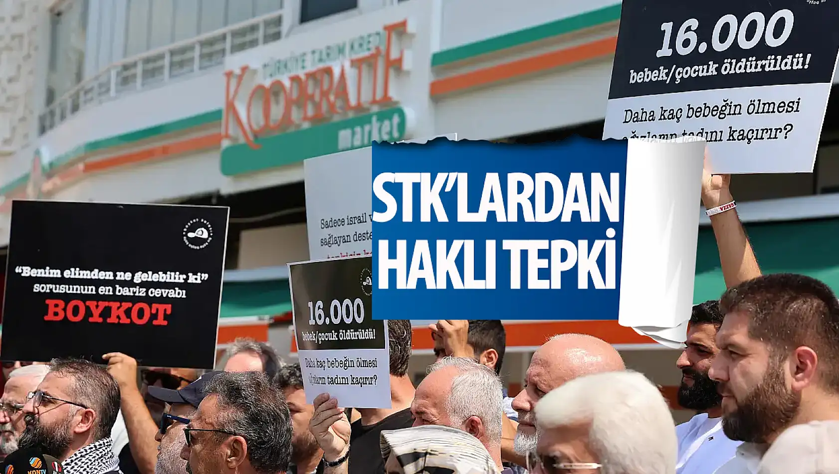 Konya'da STK'lardan Tarım Kredi Kooperatif Markete boykota uymama tepkisi