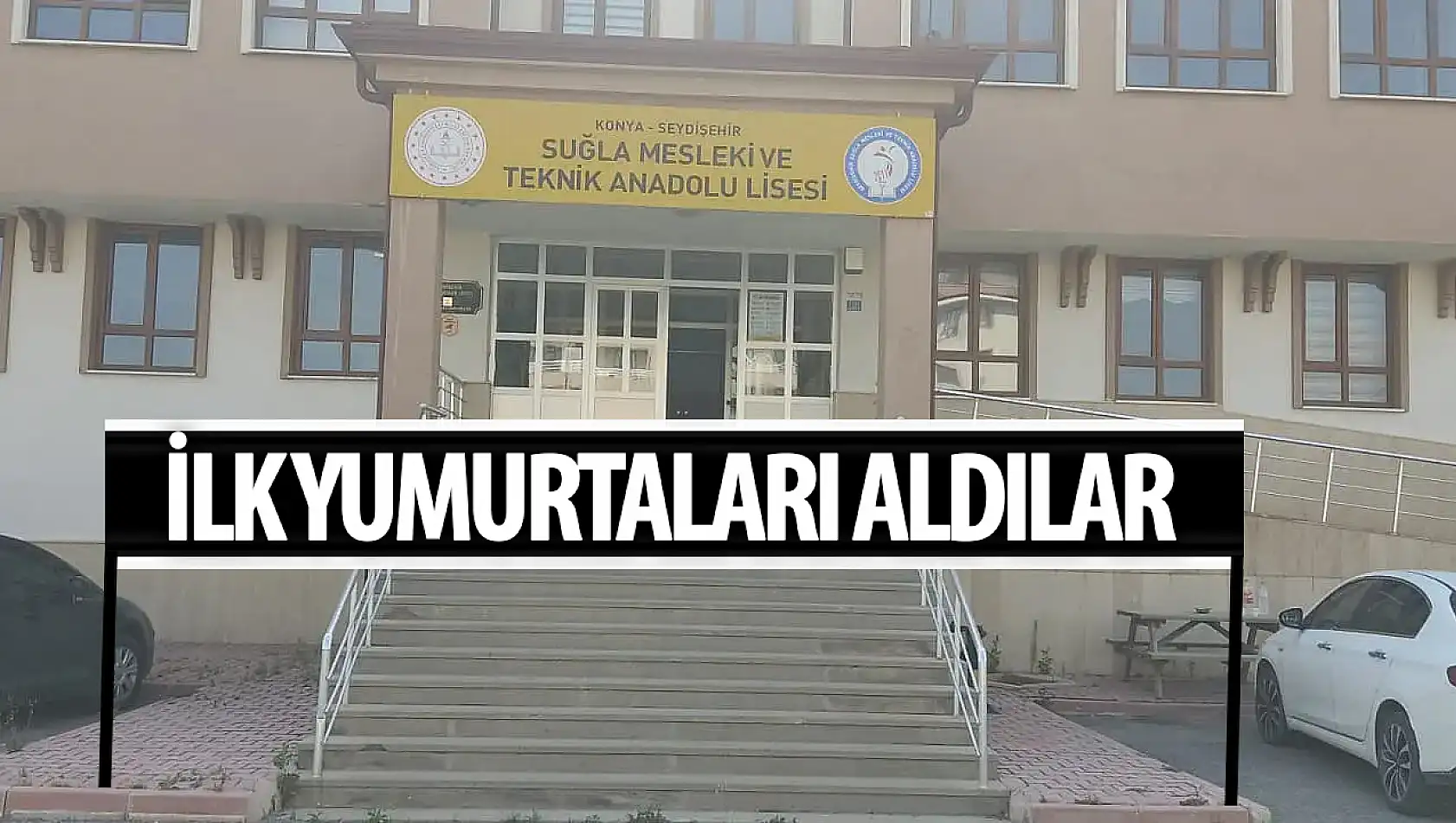 Konya'daki bu lise ilk yumurtalarını aldı! Lisenin 150 tavuğu var...