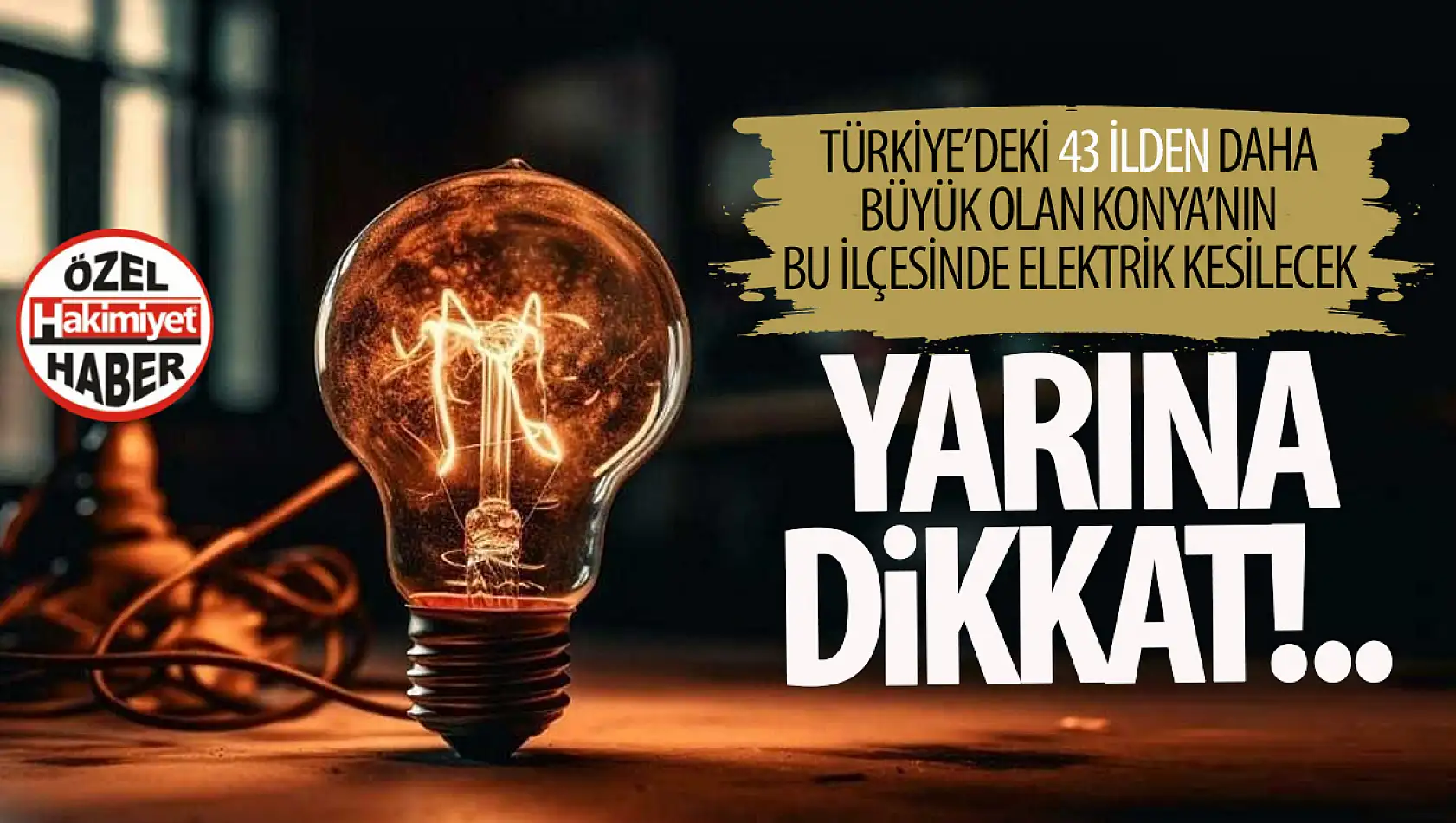 Konya Selçuklu'da Planlı Elektrik Kesintisi