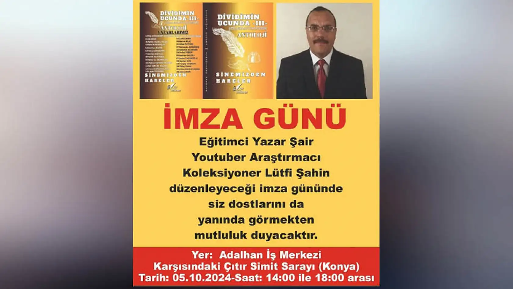 Konyalı Öğretmen İmza Günü Düzenleyecek!