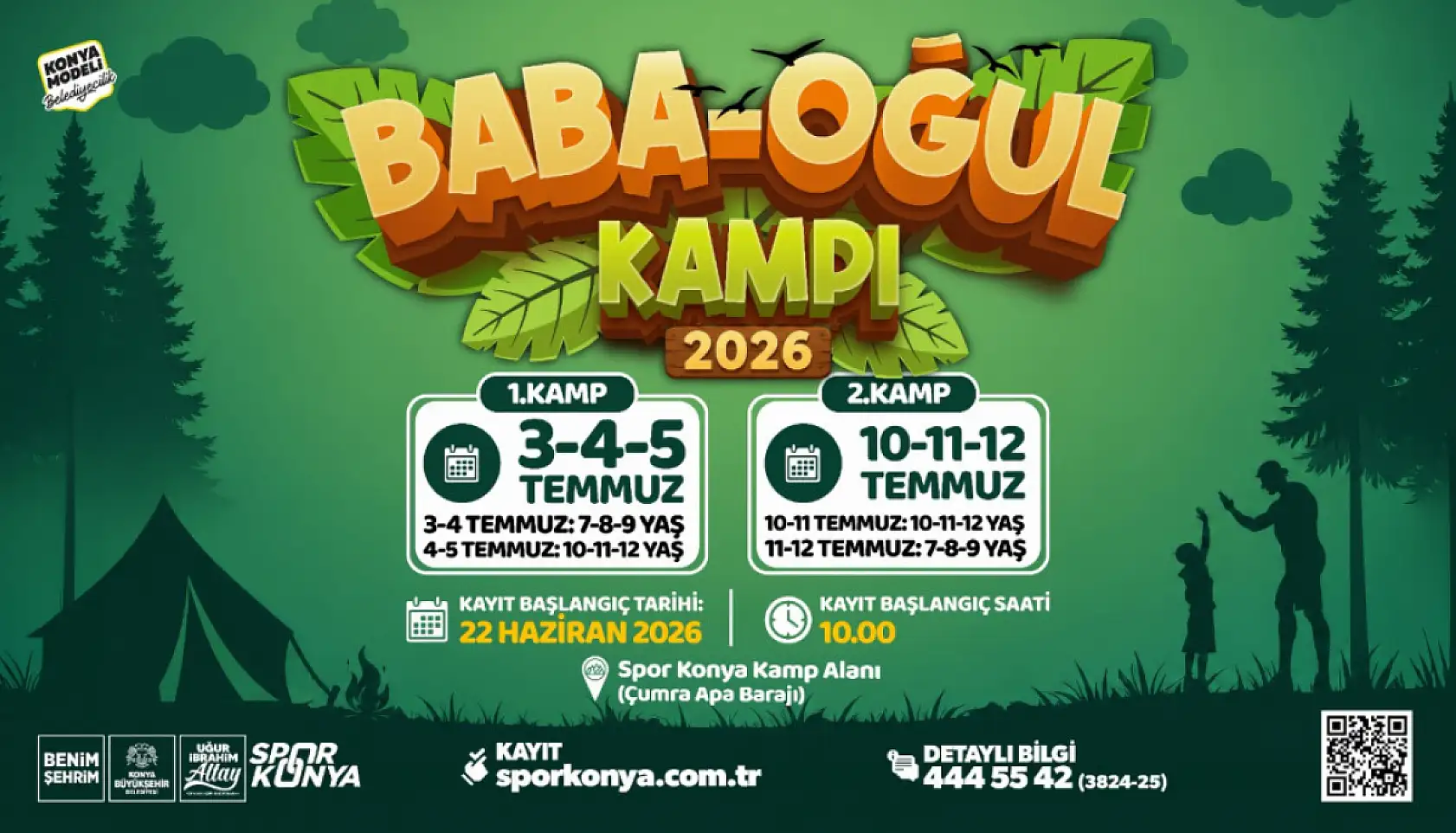 Konya'da baba ve oğullar bu kampta buluşuyor! Kayıtlar başladı