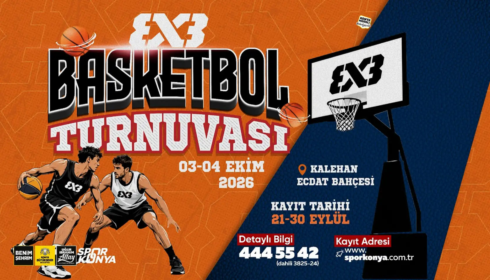Konya'da basketbol tutkunlarını buluşturacak turnuva için geri sayım başladı