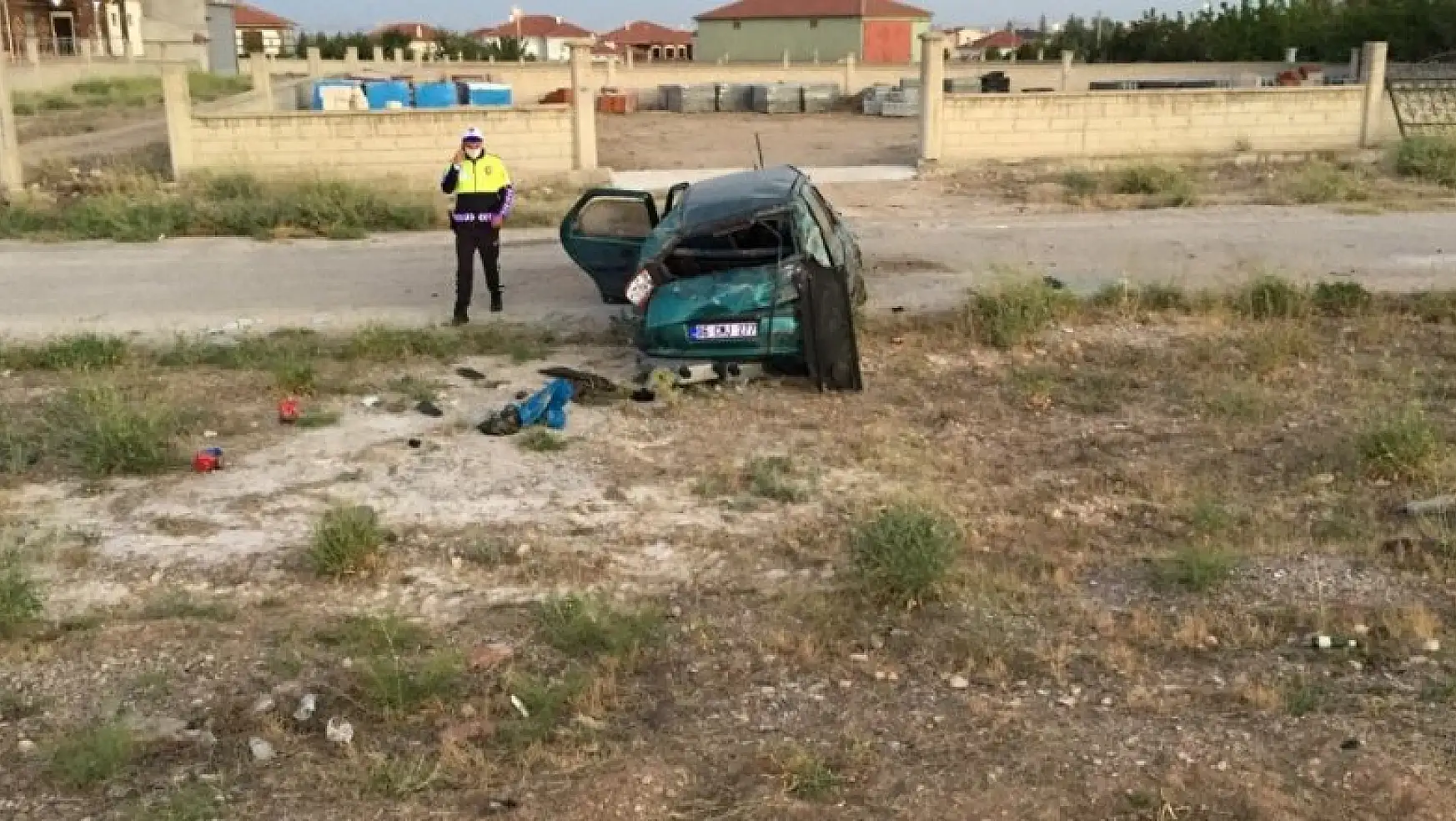Konya'da takla atan otomobildeki çocuk öldü, 3 kişi yaralandı