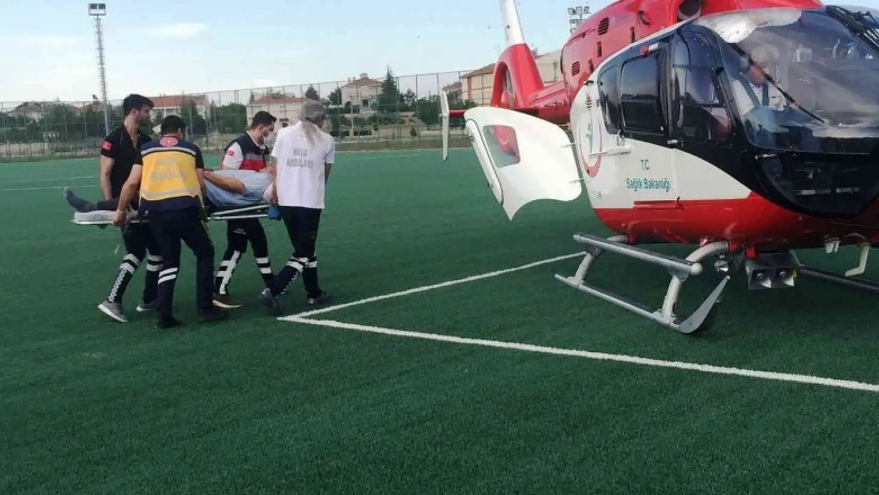 Konya'da kalp krizi geçiren hasta hava ambulansla nakledildi