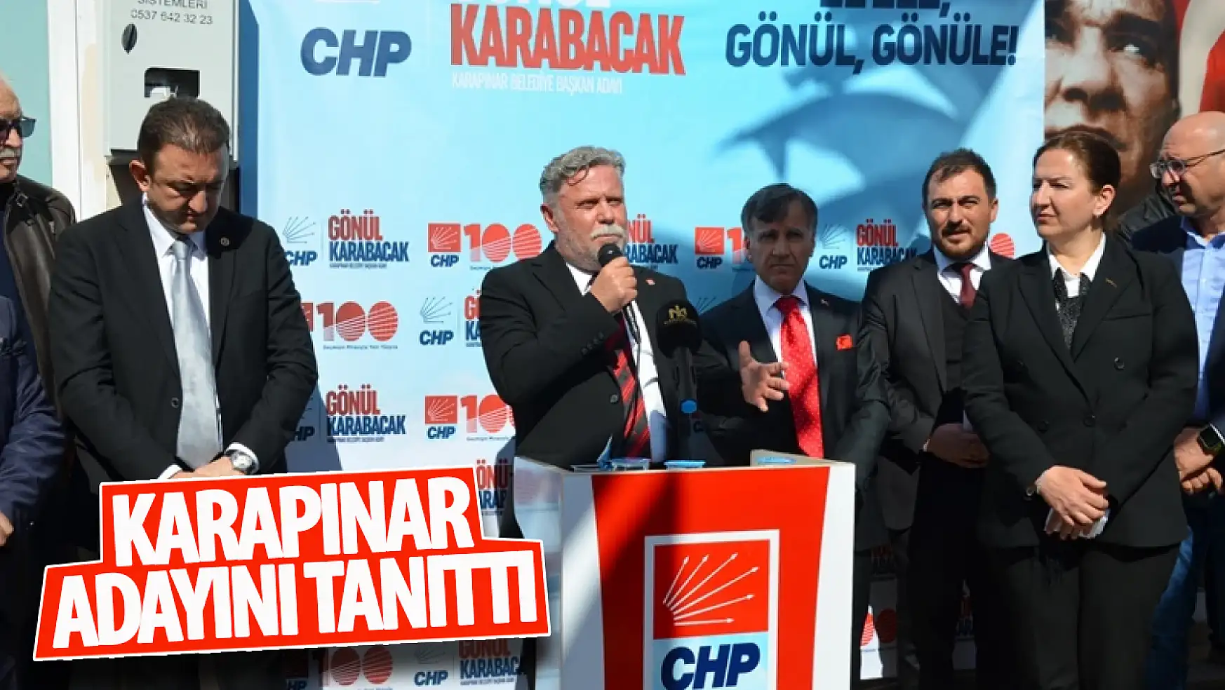 Karapınar belediye başkan adayı Gönül Karabacak'ı CHP tanıttı 