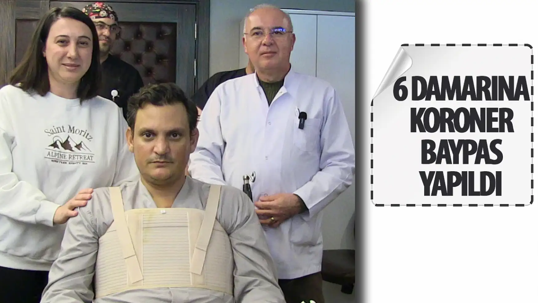 Konya'da bir hastanın 6 damarına koroner baypas yapıldı