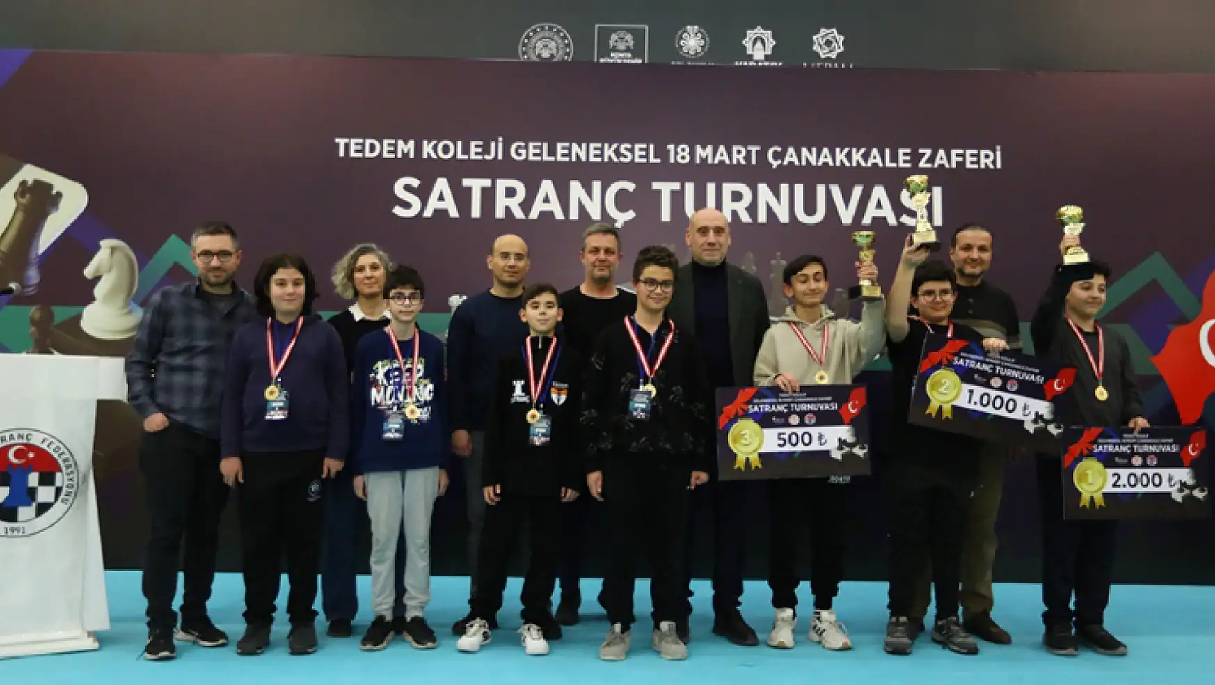 Konya'da Çanakkale Zaferi satranç turnuvası düzenlendi!