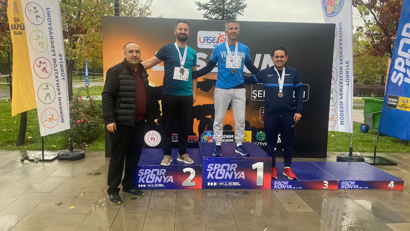 Konya'da düzenlenen Laser Run Yarışmalarının Şampiyonları Necmettin Erbakan Üniversitesi'nden