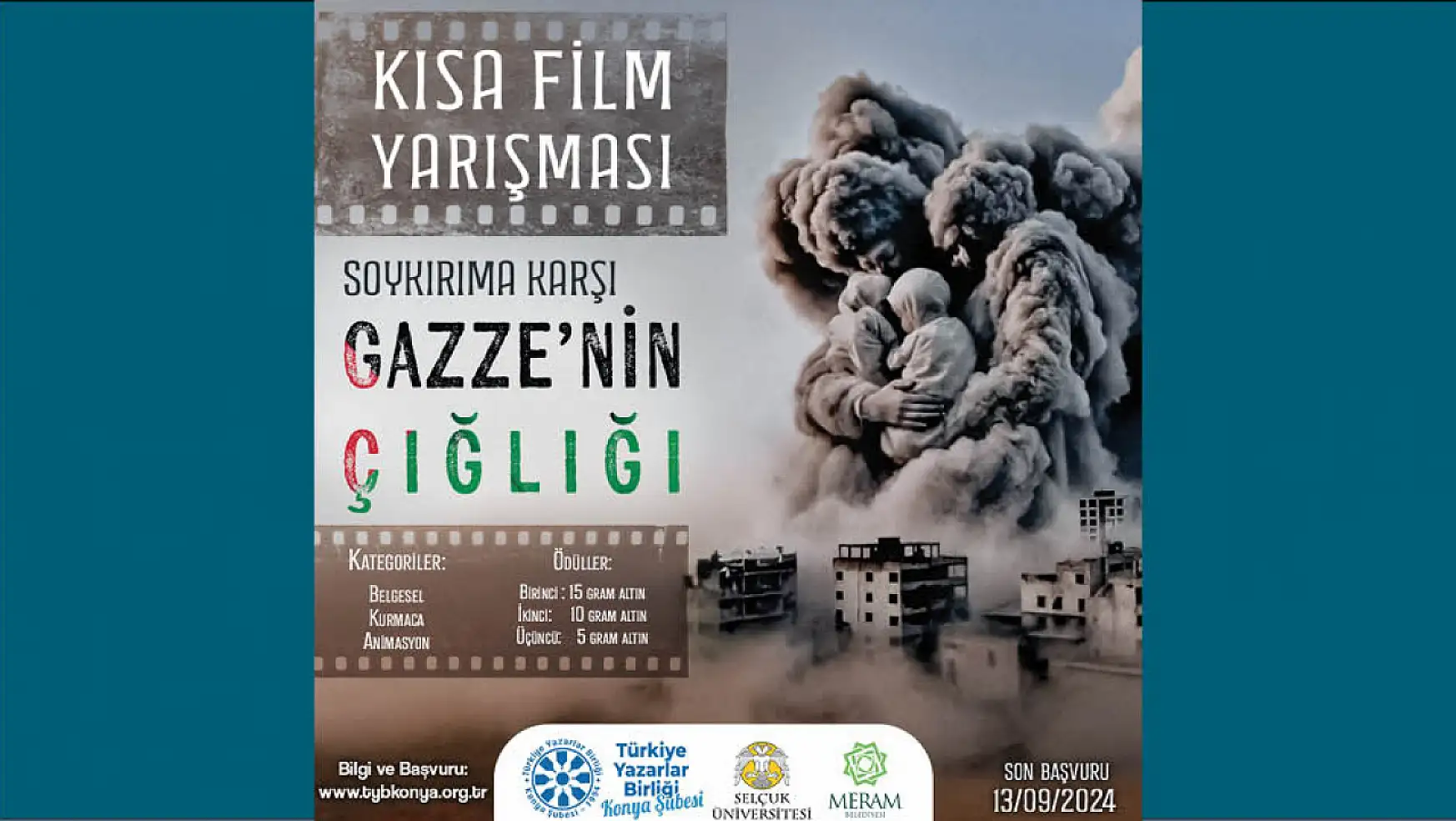 Konya'da Gazze konulu kısa film yarışması düzenlenecek!