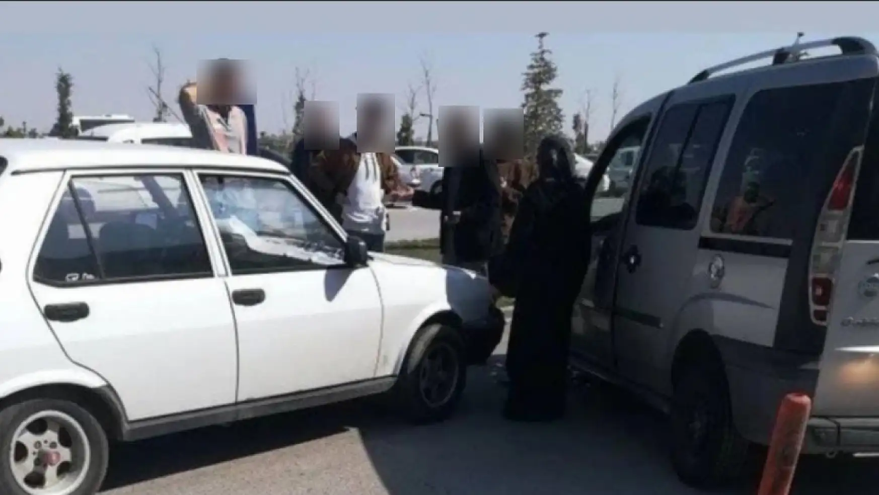 Konya' da hastane önünde kaza