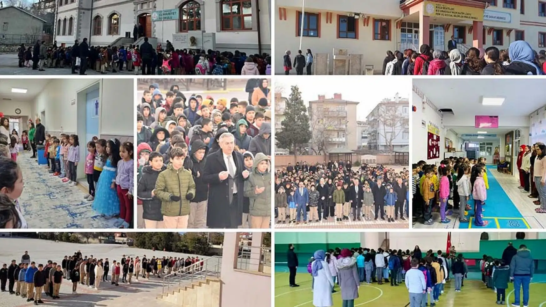 Konya'da okullarda şehitlerimiz için bir dakikalık saygı duruşu gerçekleştirildi!