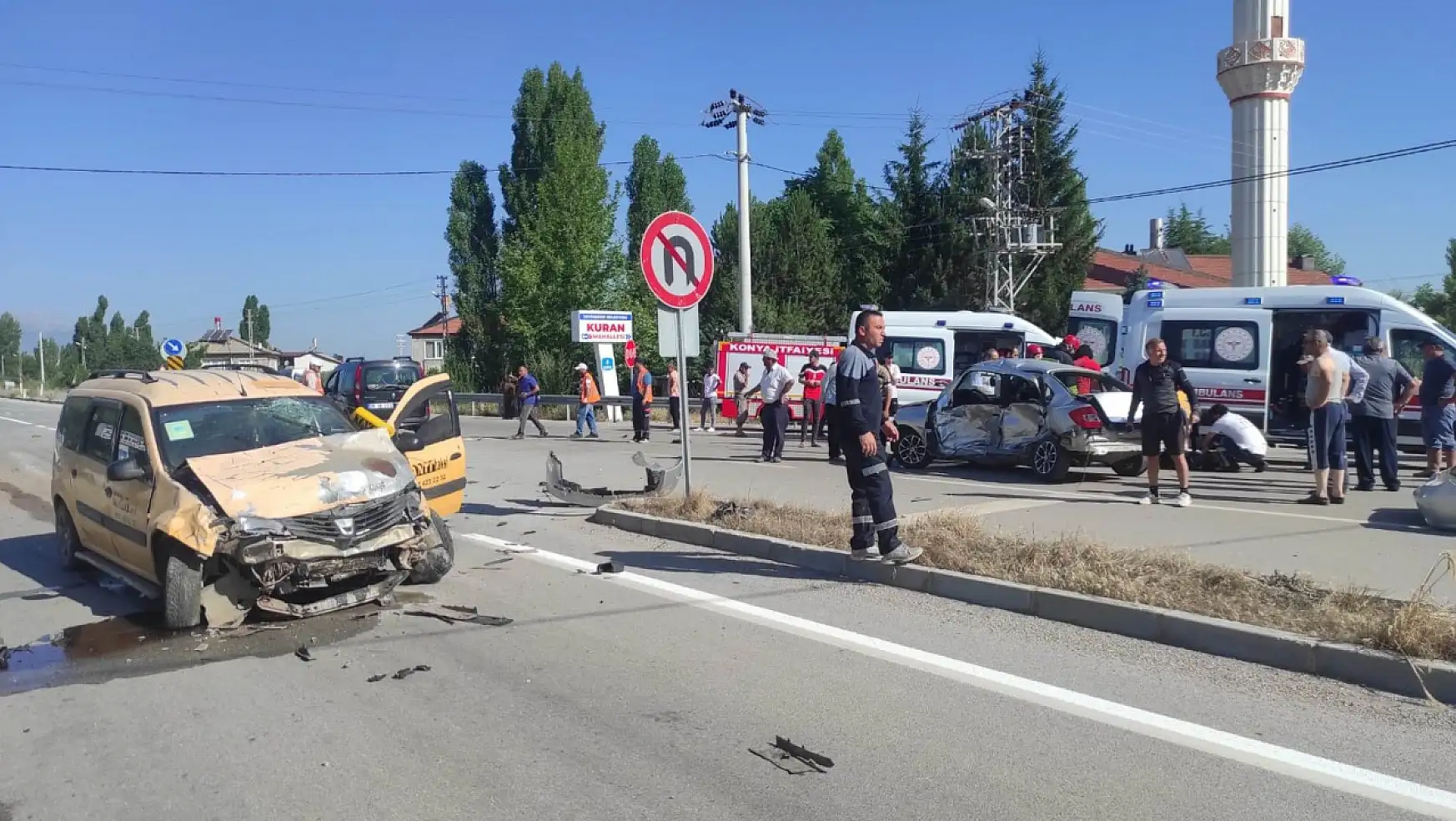 Konya'da ölümlü kaza! Ticari araç ile otomobil çarpıştı