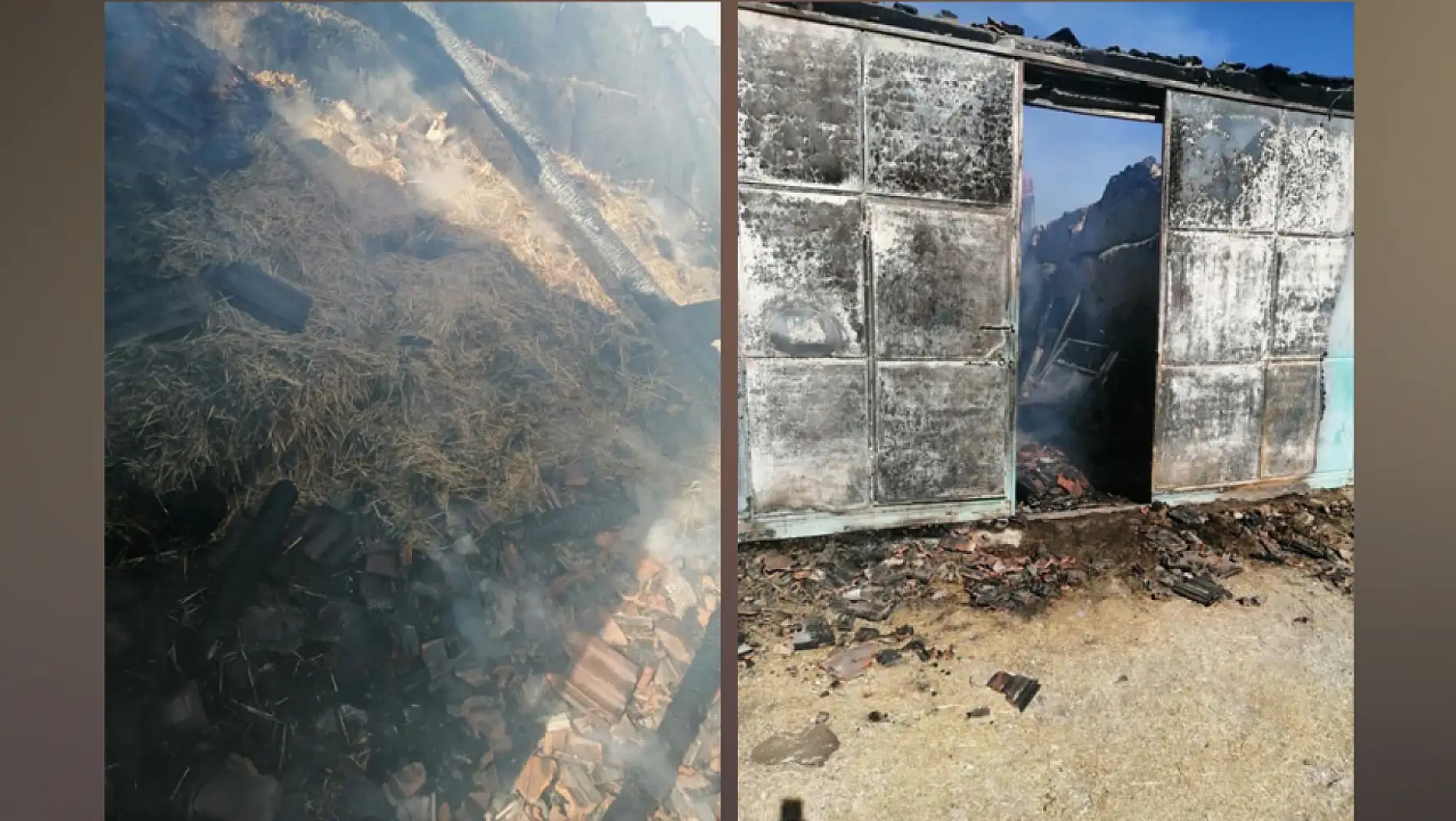 Konya'da samanlıkta çıkan yangın korkuttu