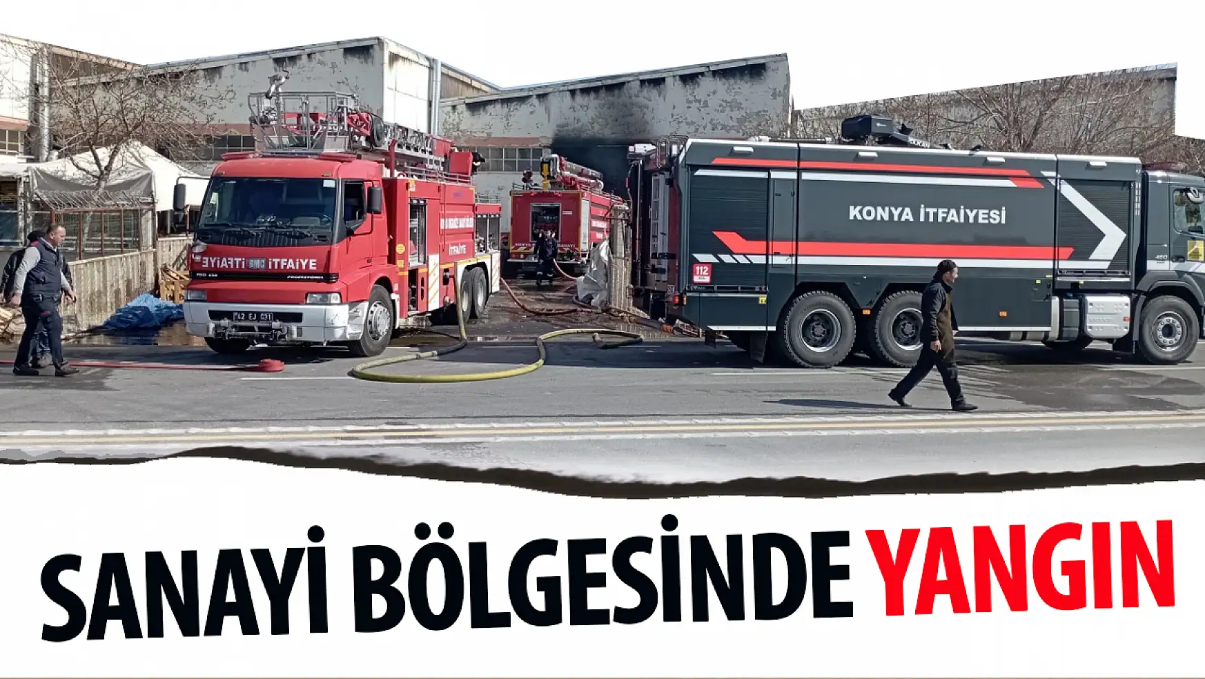 Konya'da sanayi bölgesinde yangın