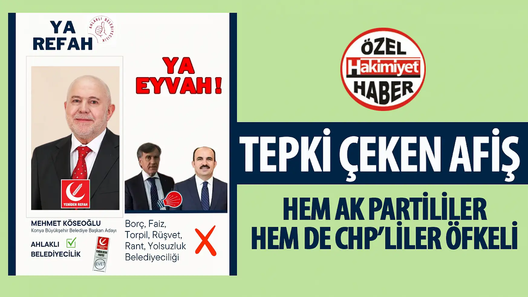 Konya'da Seçim Afişinde Sert Eleştiriler: 'Ahlaklı Belediyecilik Partisi' Tartışması 