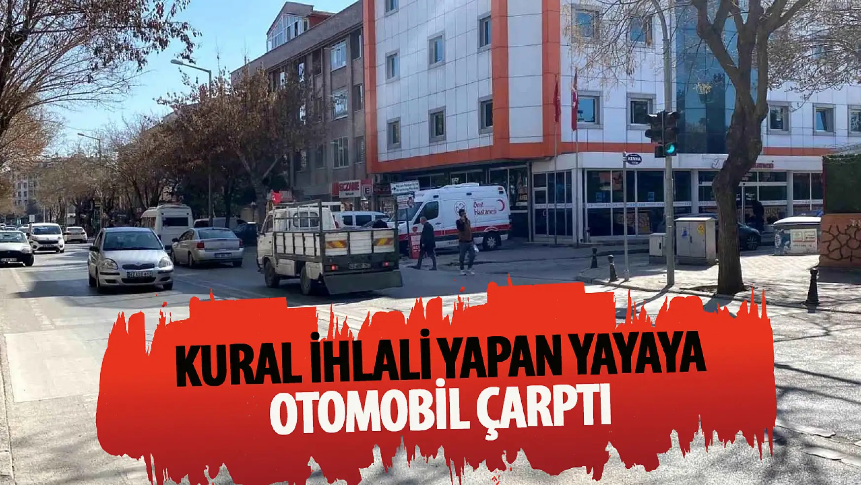 Konya'da yola atlayan yayaya otomobil çarptı
