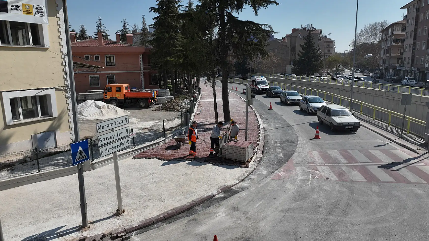 Konya Demiryolu caddesinde trafiği rahatlatacak yeni düzenleme