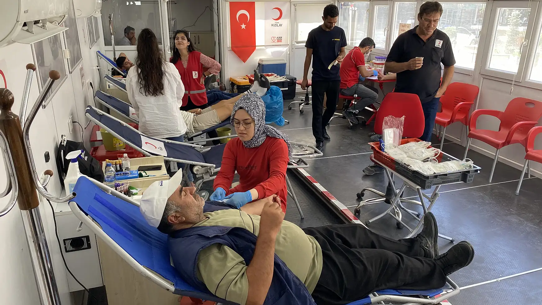 Kulu'da Kızılay'a kan bağışı