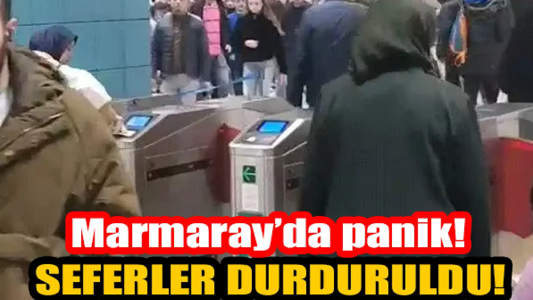 Marmaray'da seferler durduruldu
