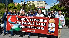 Erzurum'da sağlık çalışanlarından İsrail'in Gazze saldırılarına karşı sessiz protesto: 27 haftadır devam ediyor