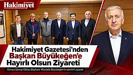 Hakimiyet Gazetesi'nden Konya Sanayi Odası Başkanlığına yeniden seçilen Mustafa Büyükeğen'e ziyaret
