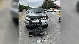 Konya'da pikap ile motosiklet çarpıştı: 1 yaralı