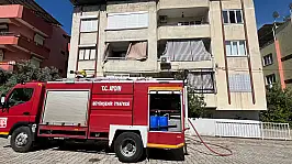 Prizde unutulan ütü, yangına sebep oldu