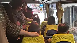 Tıka basa dolu midibüste skandal yolculuk