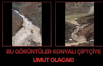 Bu görüntüler Konyalı çiftçiye umut olacak! Yağışlar ve kar suları göleti doldurdu