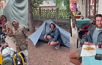 Fransız gezginin Konya'daki talihsizliği gülümseten görüntülere dönüştü