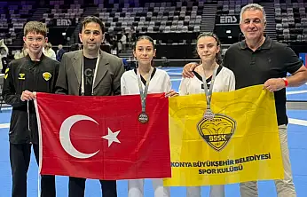 Konya Büyükşehirli tekvandoculardan Avrupa'da çifte gurur!