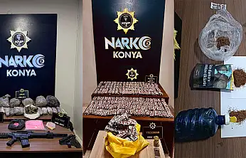 Konya'da 20 günde 97 operasyon! 110 kişi tutuklandı