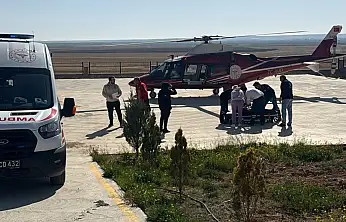 Konya'da acil sevk: Rahatsızlanan yaşlı kadın için helikopter havalandı