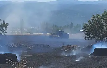 Konya'da alevler ekili araziye sıçradı