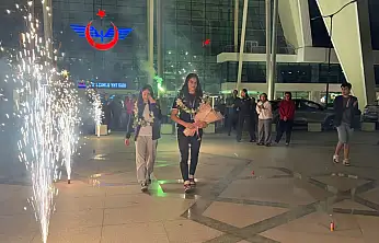 Konya'da Avrupa ikincisi Sinem Oruç'a coşkulu karşılama
