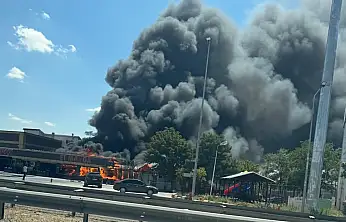 Konya'da dinlenme tesisinde korku dolu anlar! Alevler restoranı sardı