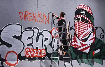 Konya'da Gazze sesi: Şiirler ve grafitilerle direniş gecesi
