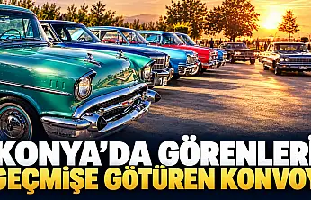 Konya'da görenleri geçmişe götüren konvoy