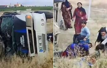 Konya'da işçi servisi kaza yaptı! Çok sayıda yaralı var