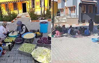 Konya'da kış hazırlığı: Turşular çocukların ellerinden
