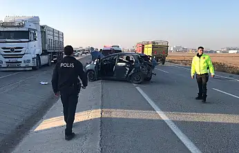 Konya'da Organize Sanayi mevkiinde korkutan zincirleme kaza