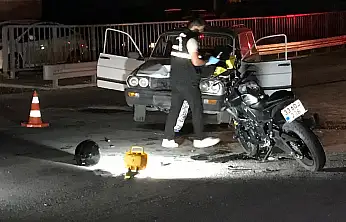 Konya'da otomobil ile motosiklet çarpıştı! 1 kişi ağır yaralı