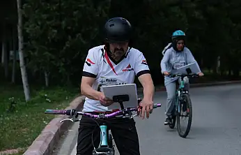 Konya'da pedallar bu kez haritalar için çevrildi