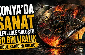 Konya'da sanat alevlerle buluştu: 50 bin liralık ödül sahibini buldu